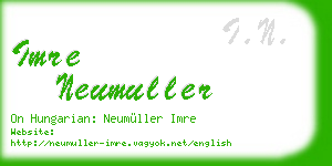 imre neumuller business card